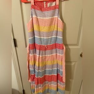 EUC Gal Meets Glam Striped and Floral Cotton Sundress Size 12